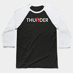 Thunder White Baseball T-Shirt